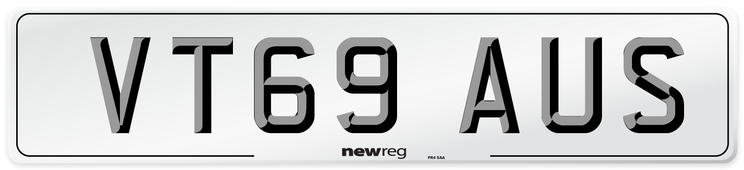 VT69 AUS Number Plate from New Reg